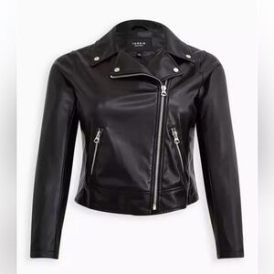Torrid Faux Leather Asymmetrical Moto Jacket NWT